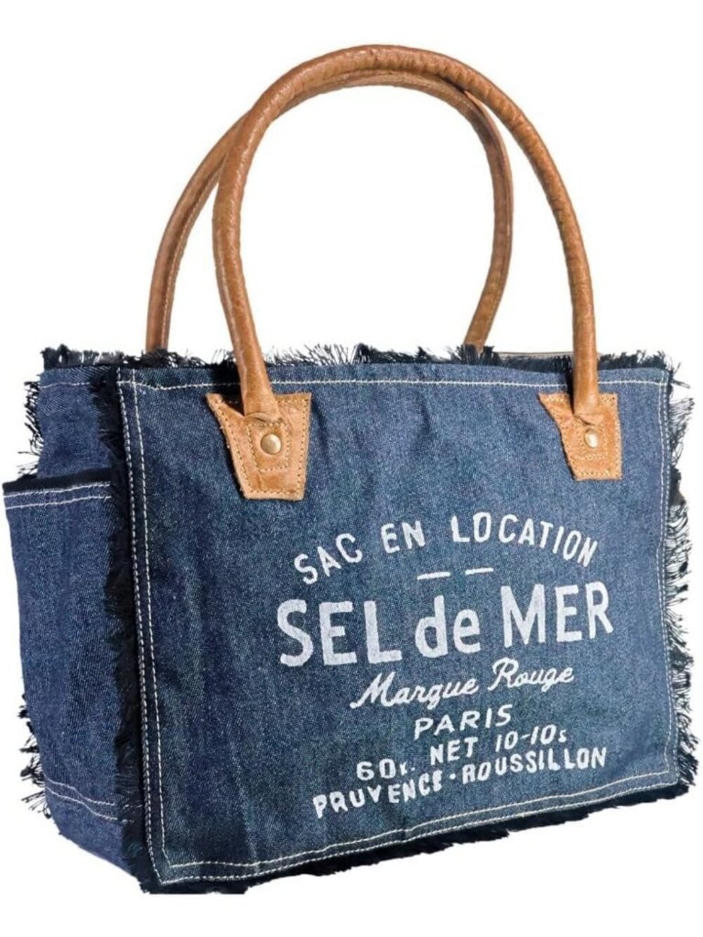 Upcycled Canvas & Cowhide Tote Bag - Eco-Friendly Handbag, Stylish & Durable
